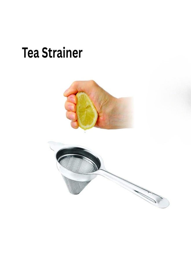Brunchy Stainless Steel Tea Strainer Steel Chai Chhalni - Tea Infuser Chalni & Coffee Strainer - Durable Tea Filter Stainless Steel for Perfect Brewing and Easy Cleaning (2, Conical Small) - Image 5